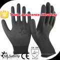 SRSAFETY 13G nylon knit nitrile hand glove /Black nylon liner coated black nitrile on palm,sandy finish